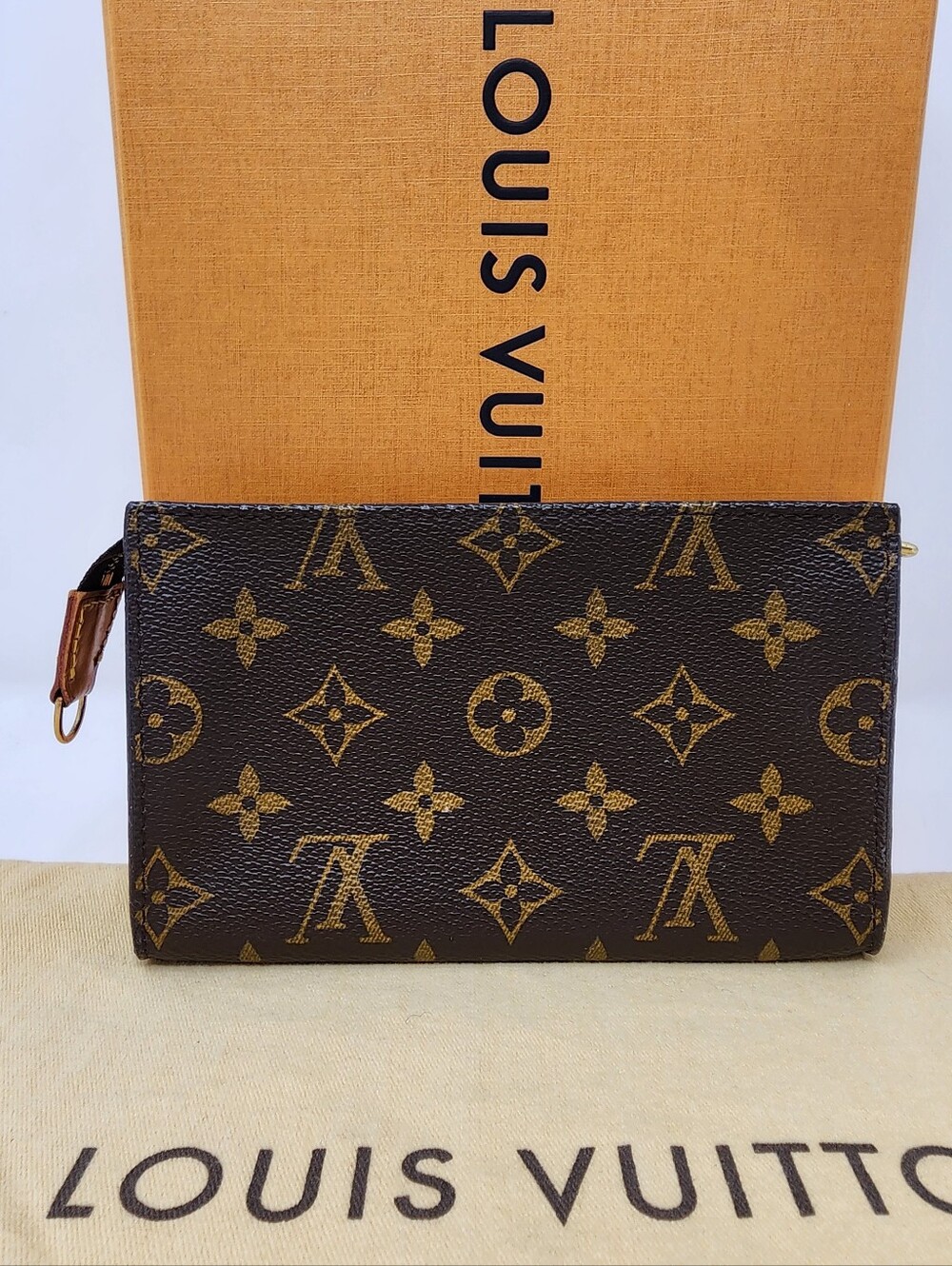 Authentic Louis Vuitton Monogram Bucket PM Accessory Pouch.
